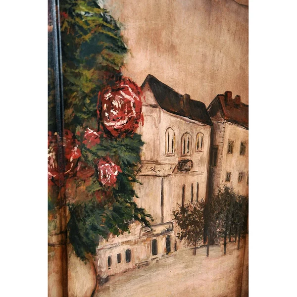 Armario Rustico Grande Decorado Con Obra De Arte (imagen 5)
