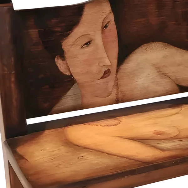 Banca Rústico de Iglesia Con Obra de Arte Modigliani (imagen 2)