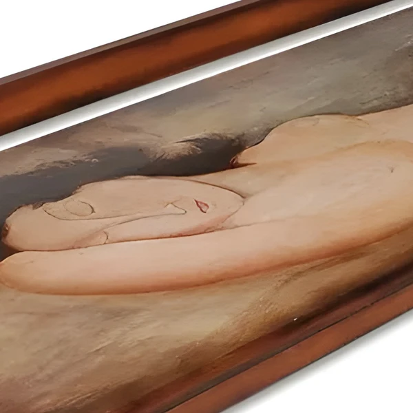 Banca Rústica de Iglesia Con Obra de Arte Modigliani (imagen 2)
